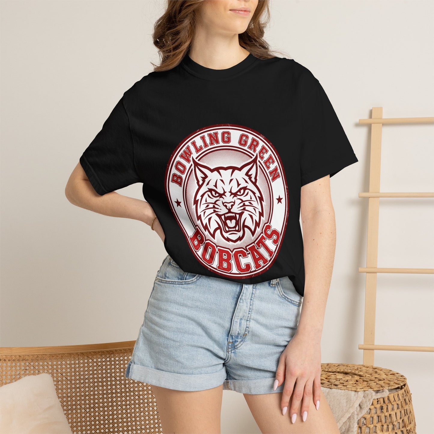Bobcats Circle Logo T-Shirt — Bowling Green Bobcats Vintage Campus Tee